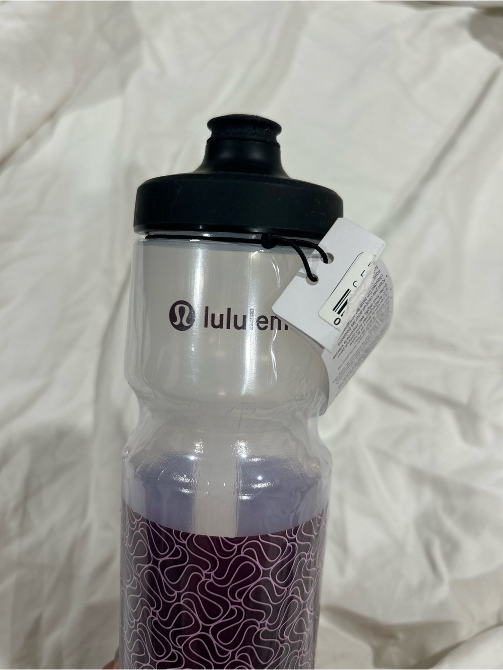 lululemon athletica Purple and Black Patterned Water Bottle